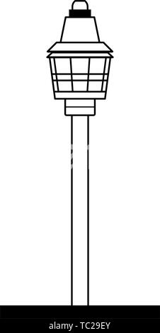 L'icône de la tour N de Séoul cartoon en noir et blanc Illustration de Vecteur