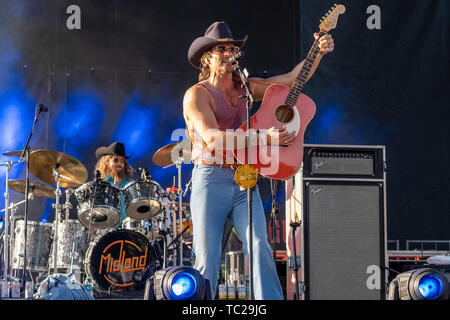 24 mai 2019 - Napa, Californie, États-Unis - MARK WYSTRACH de Midland au cours de l'BottleRock Music Festival à Napa, Californie (crédit Image : © Daniel DeSlover/Zuma sur le fil) Banque D'Images