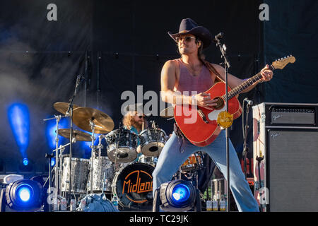 24 mai 2019 - Napa, Californie, États-Unis - MARK WYSTRACH de Midland au cours de l'BottleRock Music Festival à Napa, Californie (crédit Image : © Daniel DeSlover/Zuma sur le fil) Banque D'Images