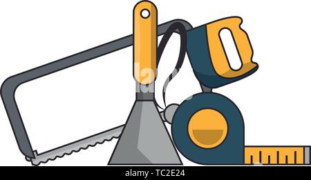 Ensemble d'outils collection atelier icônes cartoon Illustration de Vecteur