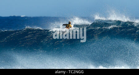 Surfers Point, Australie occidentale, Prevelly. 4 juin, 2019. La Margaret River Pro de la Ligue mondiale de Surf Tour Championnat du monde ; John John Florence d'Hawaï au cours de sa victoire en finale contre Kolohe Andino des USA : Action Crédit Plus Sport/Alamy Live News Banque D'Images