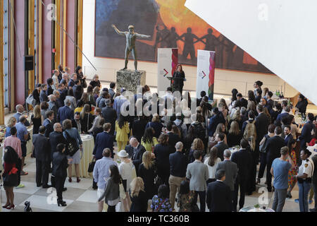 New York, NY, USA. 4 juin, 2019. Organisation des Nations Unies, New York, USA, 04 juin 2019 - Maria Fernanda Espinosa Garces, Président de la soixante-troisième session de l'Assemblée générale lors de l'ouverture de la vie dans l'âge d'une pièce plastique National Geographic au Siège des Nations Unies à New York.Photo : Luiz Rampelotto/EuropaNewswire.Crédit photo obligatoire. Credit : Luiz Rampelotto/ZUMA/Alamy Fil Live News Banque D'Images