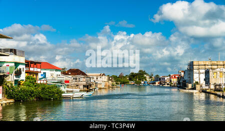 Haulover Creek à Belize City Banque D'Images