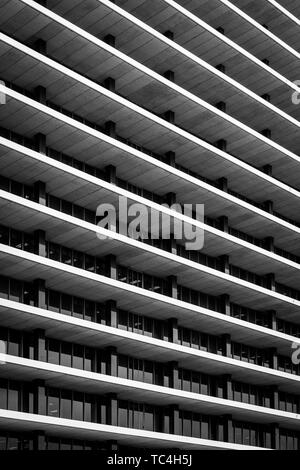 Les détails architecturaux de la Los Angeles Department of Water and Power John Ferraro Immeuble de bureaux dans le centre-ville de Los Angeles, Californie Banque D'Images