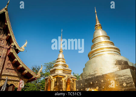 Wat Phra Singh Woramahavikarn Temple Bouddhiste Chiang Mai Thaïlande Banque D'Images