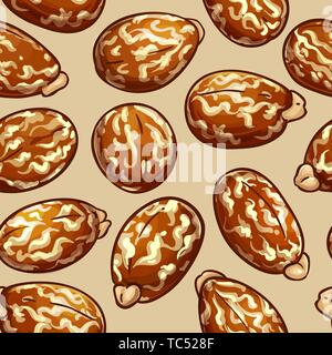 Vecteur de ricin motif sur fond couleur Illustration de Vecteur