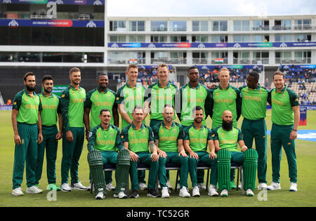 Photo de groupe de l'équipe de l'Afrique du Sud au cours de l'ICC Cricket World Cup phase groupe match à l'Hampshire Bol, Southampton. Banque D'Images