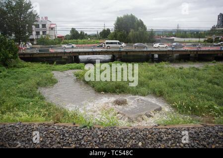 14 août 2018 Province de Hebei Qinhuangdao ville forte pluie Banque D'Images