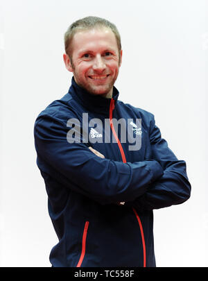 Jason Kenny au cours de la séance pour le kitting Minsk 2019 Jeux européens au NEC de Birmingham. Banque D'Images