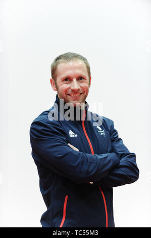 Jason Kenny au cours de la séance pour le kitting Minsk 2019 Jeux européens au NEC de Birmingham. Banque D'Images