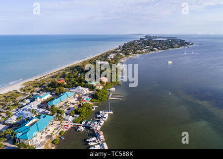 Captiva Island Florida, Pine Island Sound Gulf of Mexico Roosevelt Channel,'Tween Waters Island Resort & Spa, hôtel, vue aérienne au plafond, FL190508d05 Banque D'Images