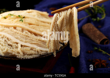 Ingrédients porc, hot pot la gorge jaune, mille-feuilles de boeuf, du ventre de la couche croquante, ventre poilu Banque D'Images