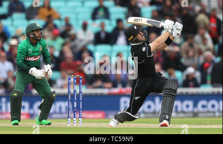 New Zealand's Martin Guptill les chauves-souris au cours de l'ICC Cricket World Cup phase groupe match à l'ovale, Londres. Banque D'Images