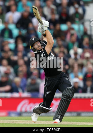 New Zealand's Martin Guptill les chauves-souris au cours de l'ICC Cricket World Cup phase groupe match à l'ovale, Londres. Banque D'Images