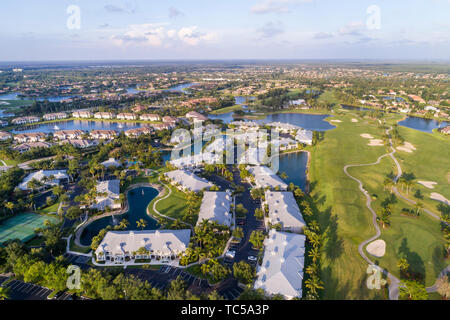 Naples Florida, Lely Resort, GreenLinks Golf Villas, Flamingo Island Club Golf course, maisons, vue aérienne sur le dessus, FL190514d57 Banque D'Images