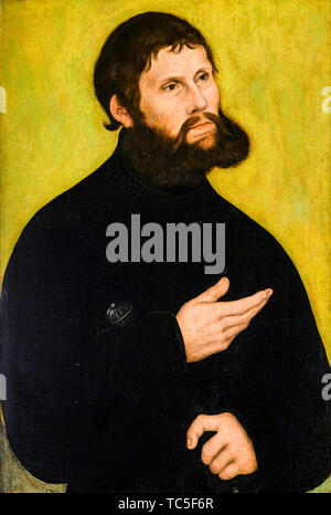 Lucas Cranach l'Ancien, Martin Luther comme Junker Jörg, portrait, vers 1521 Banque D'Images