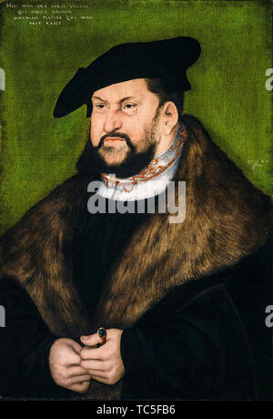 Lucas Cranach le Vieux, Johann la ferme, Électeur de Saxe, 1468-1532, portrait, 1526 Banque D'Images