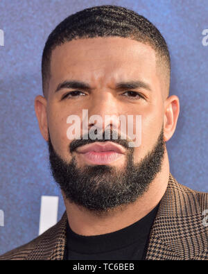 Hollywood, États-Unis. 04 Juin, 2019. HOLLYWOOD, LOS ANGELES, CALIFORNIE, USA - 04 juin : le rappeur Drake arrive à la Los Angeles Premiere de HBO's 'Euphoria' tenue à l'ArcLight Cinerama Dome le 4 juin 2019 à Hollywood, Los Angeles, Californie, États-Unis. ( Photo : Agence de Presse Image/Alamy Live News Banque D'Images