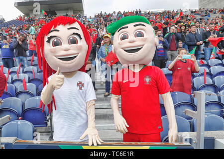 Porto, Portugal. Le 05 juin, 2019. PORTO, 05-06-2019, l'Estadio Dragao UEFA, demi-finale de la Ligue des Nations Unies. Mascottes pendant le match Portugal - Suisse Credit : Pro Shots/Alamy Live News Banque D'Images