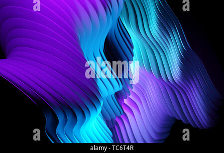 Gradient de fond des formes abstraites design. 3D illustration Banque D'Images