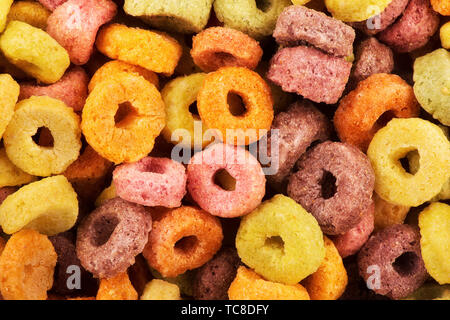 A close-up of Kellogg's Froot Loops cereal. Canadian version of Froot Loops  shown Stock Photo - Alamy