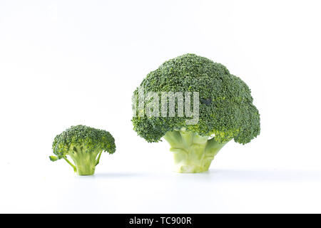 Chou-fleur, brocoli nom scientifique, également connu sous le nom de bleu de moutarde, le Brocoli, brocoli fleur. Banque D'Images