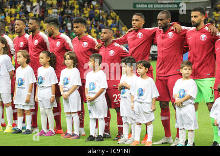 Le Brésil. Le 05 juin, 2019. Match de football amical entre le Brésil et le Qatar à Mane Garrincha Stadium à Brasilia. Credit : Niyi Fote/Thenews2/Pacific Press/Alamy Live News Banque D'Images