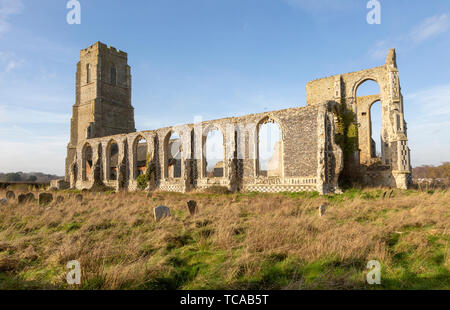 Eglise de Saint Andrew, Covehithe, Suffolk, Angleterre, RU ruines de l'ancienne église Banque D'Images