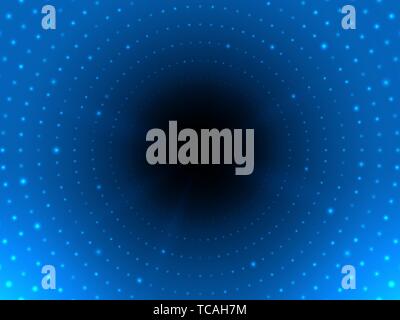 Abstract digital tunnel avec la lumière à la fin.. arrière-plan cyber futuriste Tuyau lumineux lumineux. Cadre pour le web. Vector illustration Illustration de Vecteur