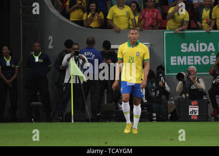 Le Brésil. Le 05 juin, 2019. Match de football amical entre le Brésil et le Qatar à Mane Garrincha Stadium à Brasilia. Credit : Niyi Fote/Thenews2/Pacific Press/Alamy Live News Banque D'Images