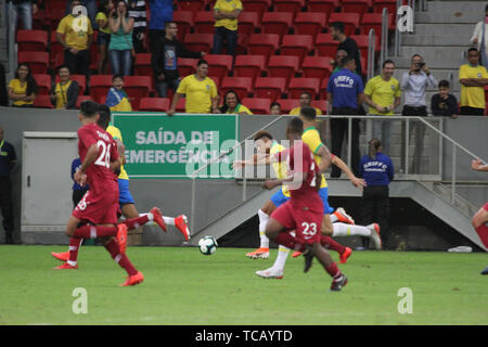 Le Brésil. Le 05 juin, 2019. Match de football amical entre le Brésil et le Qatar à Mane Garrincha Stadium à Brasilia. Credit : Niyi Fote/Thenews2/Pacific Press/Alamy Live News Banque D'Images