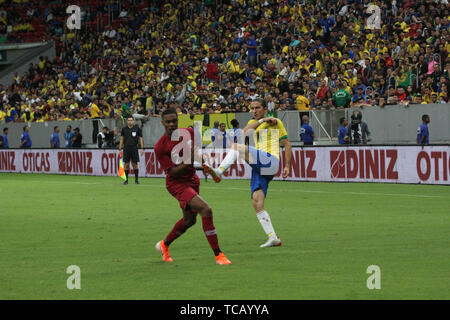 Le Brésil. Le 05 juin, 2019. Match de football amical entre le Brésil et le Qatar à Mane Garrincha Stadium à Brasilia. Credit : Niyi Fote/Thenews2/Pacific Press/Alamy Live News Banque D'Images