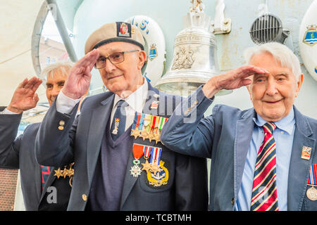 Londres, Royaume-Uni. 06 Juin, 2019. Musées de la guerre impériale marque le 75e anniversaire du débarquement à bord du HMS Belfast. Crédit : Guy Bell/Alamy Live News Banque D'Images