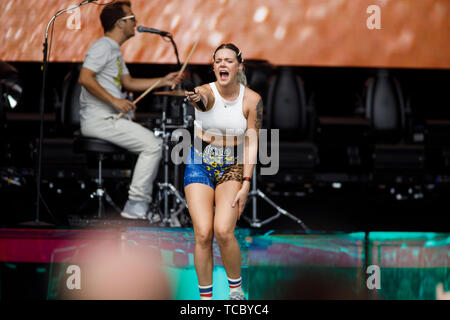 Aarhus, Danemark. 06 Juin, 2019. Le Danemark, Aarhus - 6 juin 2019. Le chanteur et compositeur suédois Tove Lo effectue un concert live au cours de la musique danoise Northside festival 2019 à Aarhus. À l'exception du Danemark (Photo crédit : Gonzales Photo/Alamy Live News Banque D'Images