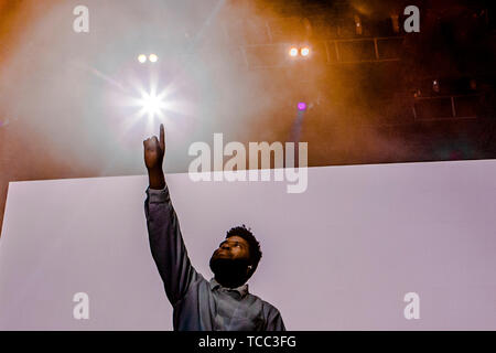 Aarhus, Danemark. 06 Juin, 2019. Le Danemark, Aarhus - 6 juin 2019. Le chanteur et compositeur Khalid effectue un concert live au cours de la musique danoise Northside festival 2019 à Aarhus. À l'exception du Danemark. (Photo crédit : Gonzales Photo/Alamy Live News Banque D'Images