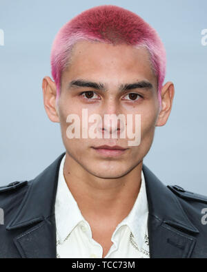 Malibu, United States. 06 Juin, 2019. MALIBU, LOS ANGELES, CALIFORNIE, USA - 06 juin : Evan Mock arrive à la Saint Laurent Mens Spring Summer 20 Show qui a eu lieu à Paradise Cove Beach le 6 juin 2019 à Malibu, Los Angeles, Californie, États-Unis. (Photo par Xavier Collin/Image Crédit : Agence de Presse) L'agence de presse Image/Alamy Live News Banque D'Images