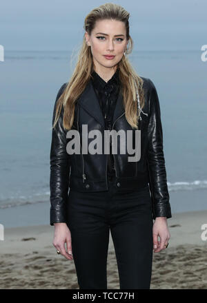 Malibu, United States. 06 Juin, 2019. MALIBU, LOS ANGELES, CALIFORNIE, USA - JUIN 06 : L'actrice Amber entendu arrive à la Saint Laurent Mens Spring Summer 20 Show qui a eu lieu à Paradise Cove Beach le 6 juin 2019 à Malibu, Los Angeles, Californie, États-Unis. (Photo par Xavier Collin/Image Crédit : Agence de Presse) L'agence de presse Image/Alamy Live News Banque D'Images