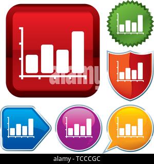 Vector illustration. Définir l'icône brillante série sur les boutons. Graphique. Illustration de Vecteur