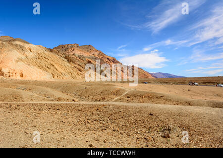 Paysage désertique avec formation géologique. Artist's Drive à Death Valley National Park, California, USA Banque D'Images
