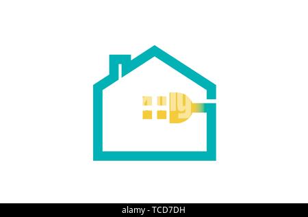 Illustration de la conception du vecteur symbole symbole de la fiche mâle maison créative Illustration de Vecteur