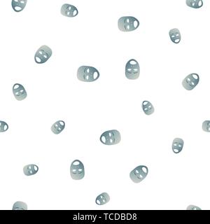 Une modèle de masque de théâtre avec émotion triste. Vector illustration. Masque bleu avec gradient isolé sur fond blanc. Illustration de Vecteur