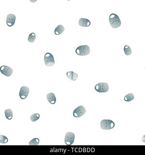 Une modèle de masque de théâtre avec émotion en colère. Vector illustration. Masque bleu avec gradient isolé sur fond blanc. Illustration de Vecteur