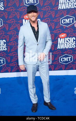 5 juin 2019 - Nashville, Tennessee, USA - COLE SWINDELL arrive à la CMT Music Awards 2019 qui a eu lieu à l'Arène Bridgestone situé au centre-ville de Nashville. Copyright 2019 Jason Moore. (Crédit Image : © Jason Moore/Zuma sur le fil) Banque D'Images