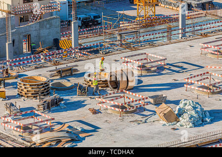 Site de construction en béton à Lisbonne Banque D'Images