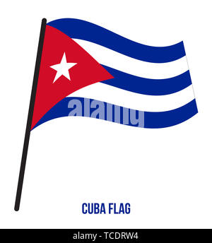 Cuba Drapeaux Vector Illustration sur fond blanc. Cuba drapeau national. Banque D'Images