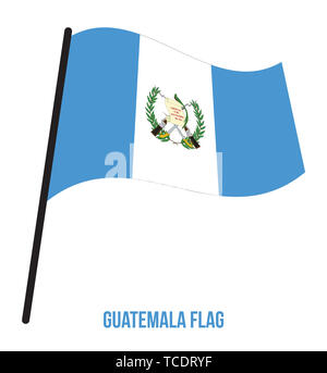 Guatemala Drapeaux Vector Illustration sur fond blanc. Guatemala drapeau national. Banque D'Images