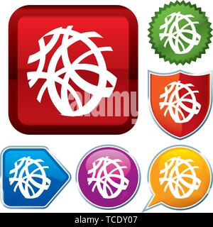 Vector illustration. Définir l'icône brillante série sur les boutons. Le pers. Illustration de Vecteur