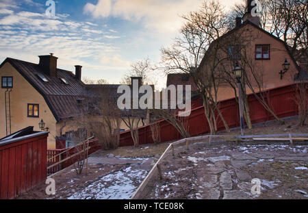 En hiver Anna Lindhagen's Park, Stigberget, Södermalm, à Stockholm, Suède, Scandinavie Banque D'Images