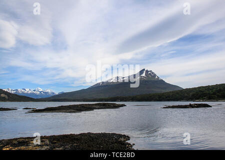 Le lac Roca, Parc National Terre de Feu, Patagonie, Argentine Banque D'Images