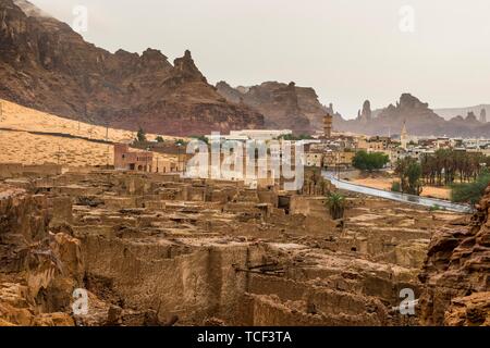 Vieille ville fantôme de Al Ula, en Arabie Saoudite Banque D'Images